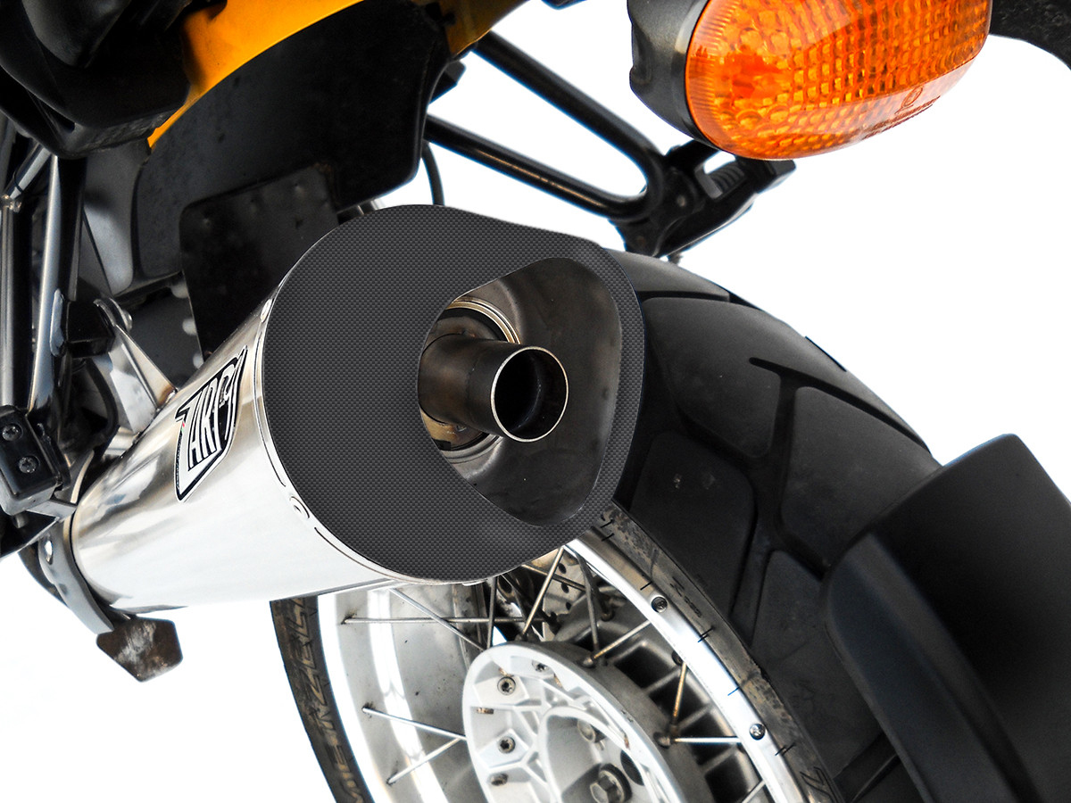 Slip-On Zard "CONICO" Acciaio Inox Racing Satinato con fondello Carbonio per BMW R 850 GS 1999-2007
