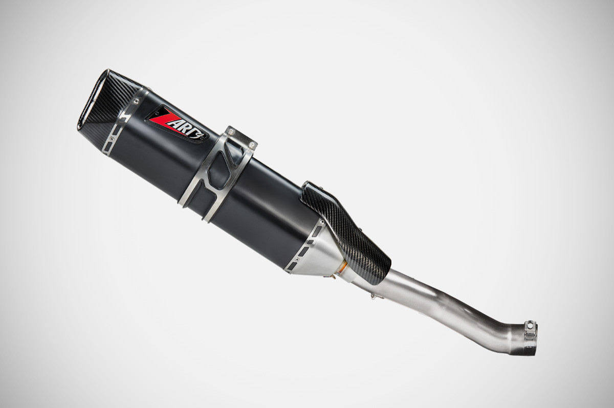 Slip-On Zard Acciaio Inox Omologato Nero Fondello Carbonio per HARLEY DAVIDSON PAN AMERICA 1250 2020-2024