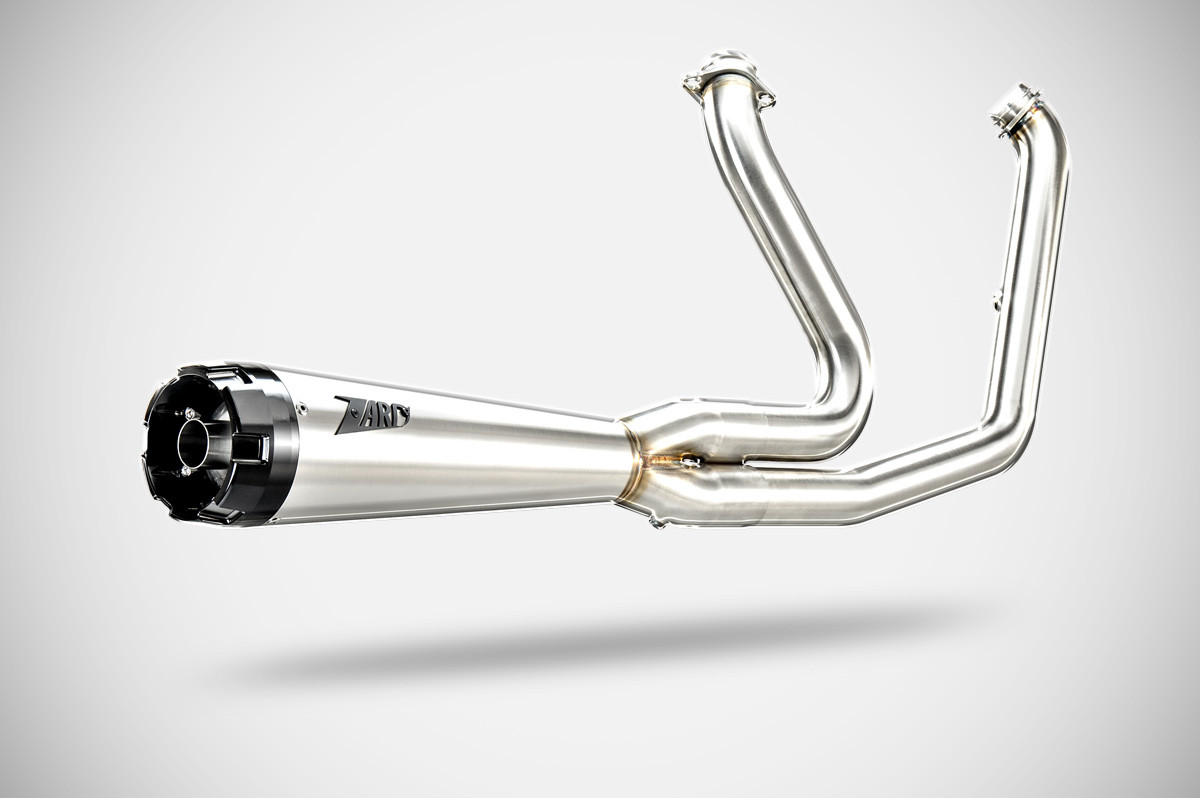 Kit Completo Zard 2>1 Acciaio Inox Racing Lucidato con Fondello Alluminio per HARLEY DAVIDSON SOFTAIL M8 2016-2024