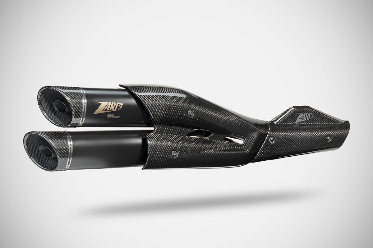 Slip-On Zard "GT" Acciaio Inox Nero Omologato fondello in Carbonio per HARLEY DAVIDSON SPORTSTER S 1250 2021-2024