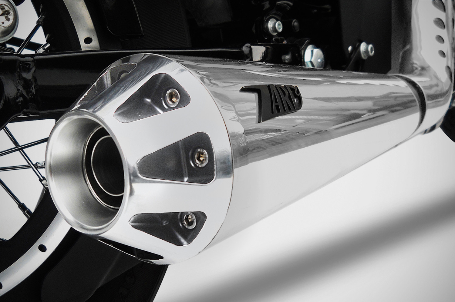 Kit Completo Zard 2>1 "CONICO" Acciaio Inox Satinato Racing con Fondello in Alluminio per HARLEY DAVIDSON SPORTSTER 883 2003-2013