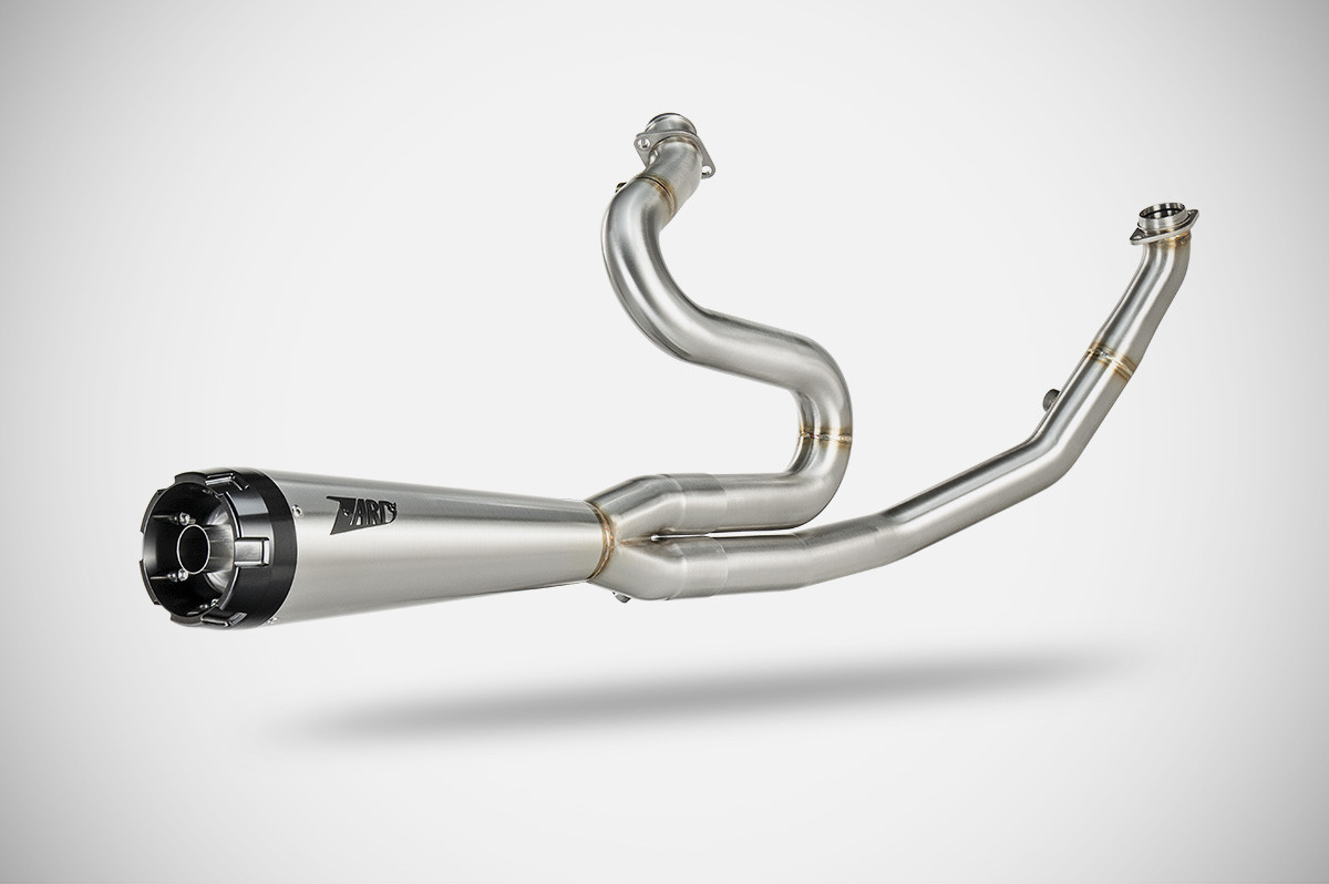 Kit Completo Zard 2>1 Acciaio Inox Satinato Racing con Fondello in Alluminio per HARLEY DAVIDSON TOURING M8 2016-2024