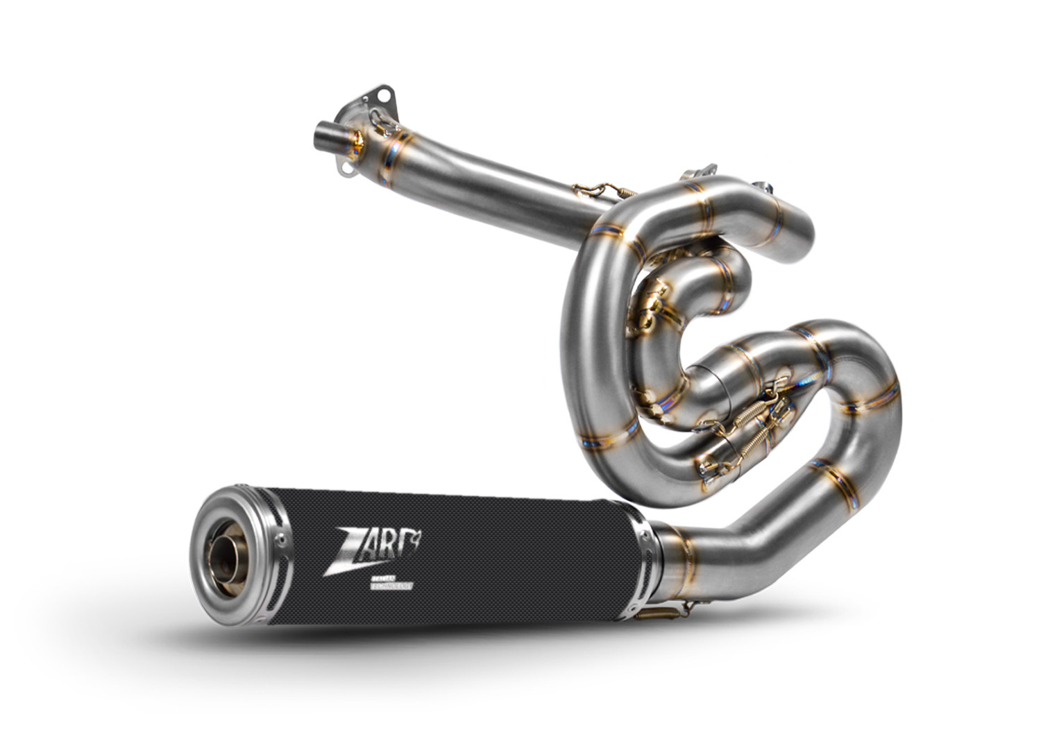 Kit Completo Zard 2>1 Titanio Fodero Carbonio Racing satinato per HARLEY DAVIDSON XR 1200 2009-2012