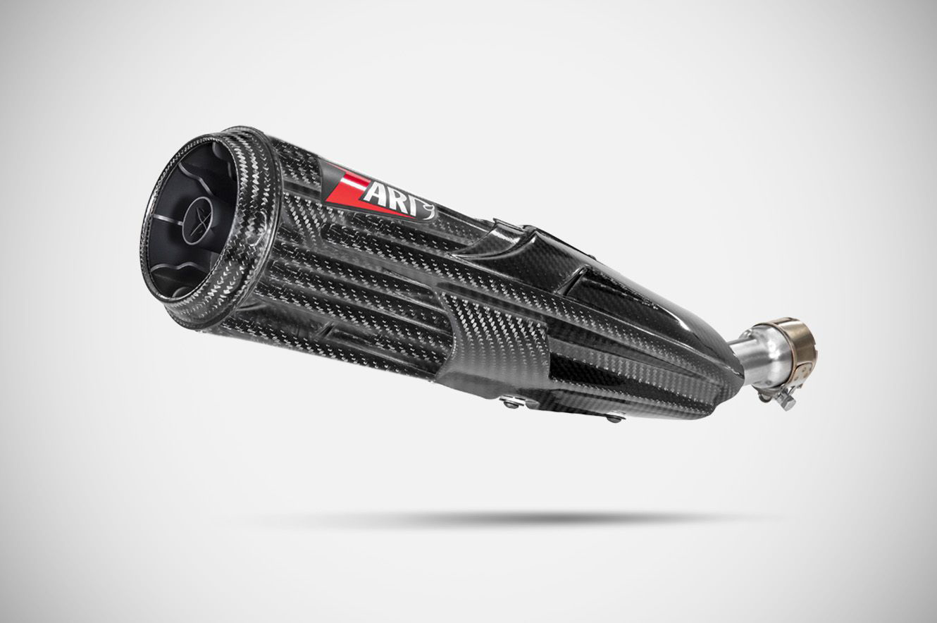 Slip-On Zard Carbonio Racing Fondello Carbonio per PIAGGIO VESPA GTV 300 2022-2024