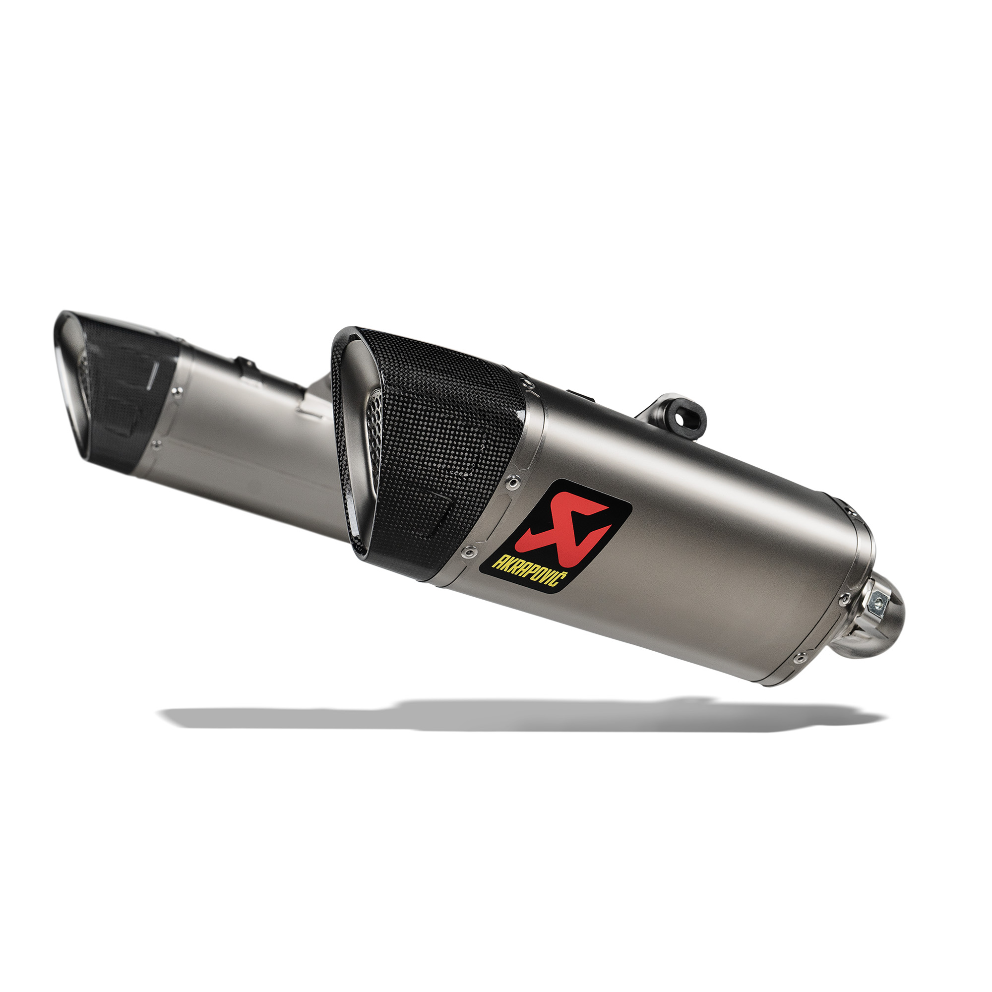 Silenziatori omologati Akrapovic Titanio con fondello in carbonio per DUCATI HYPERMOTARD 698 MONO 2024