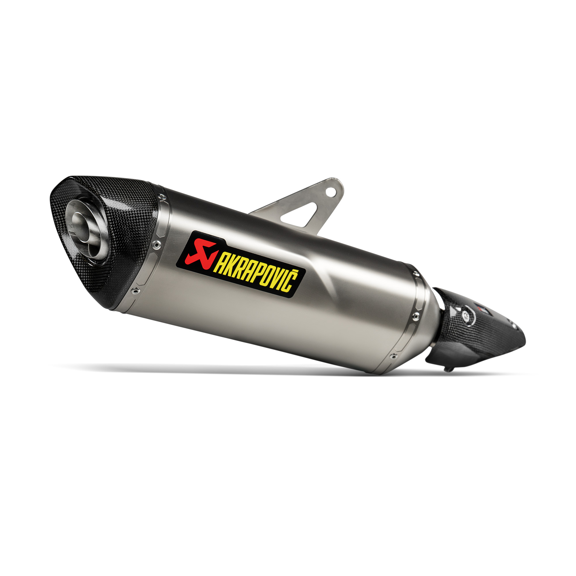 Silenziatore omologato Akrapovic Titanio con fondello in carbonio per KAWASAKI NINJA 7 HYBRID 2024-2025