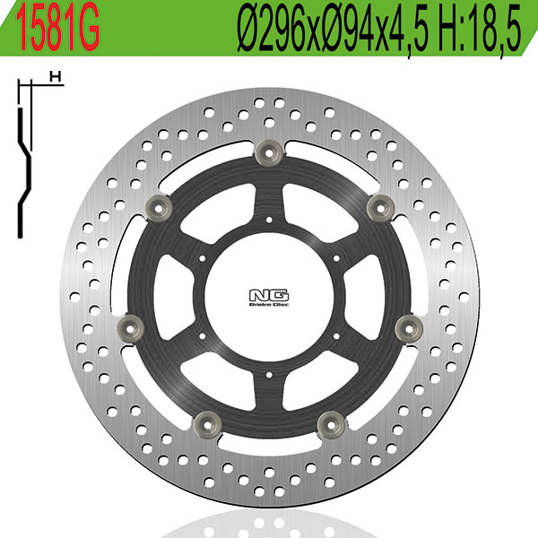 Disco freno anteriore flottante NG Brakes per HONDA CBF 1000 2006-2009