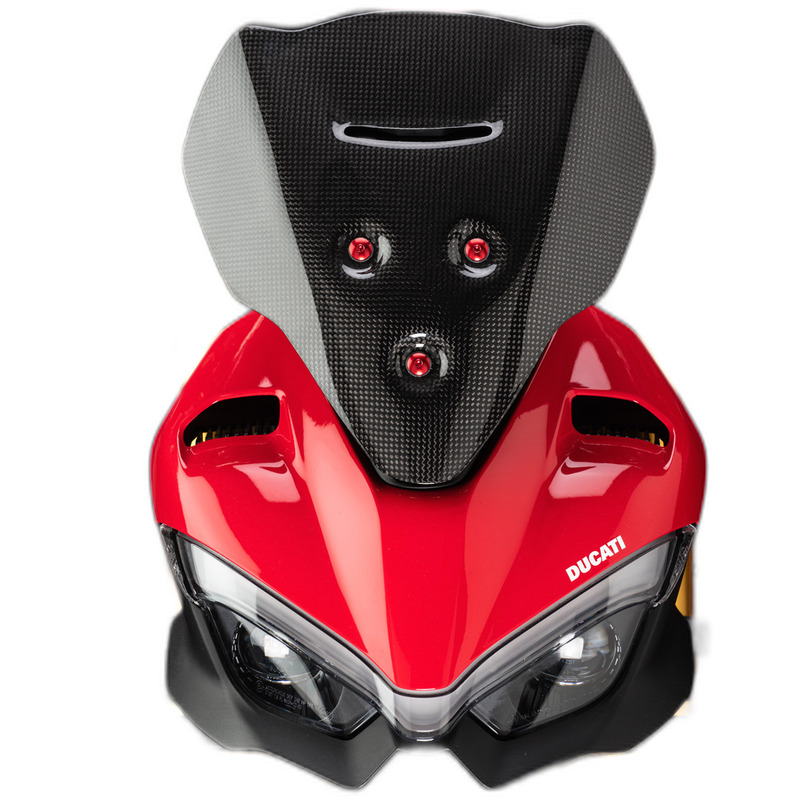Frontalino copri strumentazione carbonio LighTech per DUCATI STREETFIGHTER V4 2020-2024