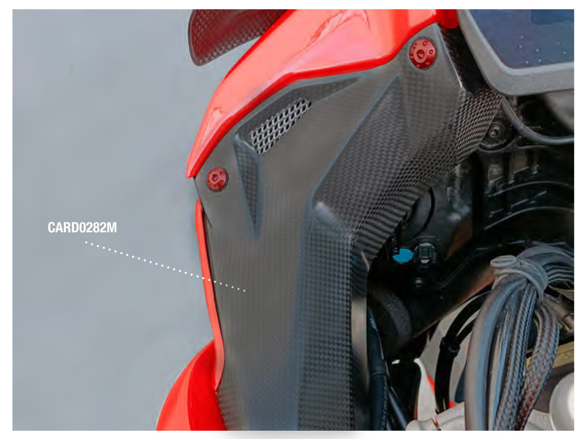 Fianchetti interni carena destro e sinistro carbonio LighTech per DUCATI MULTISTRADA V4 2021-2024