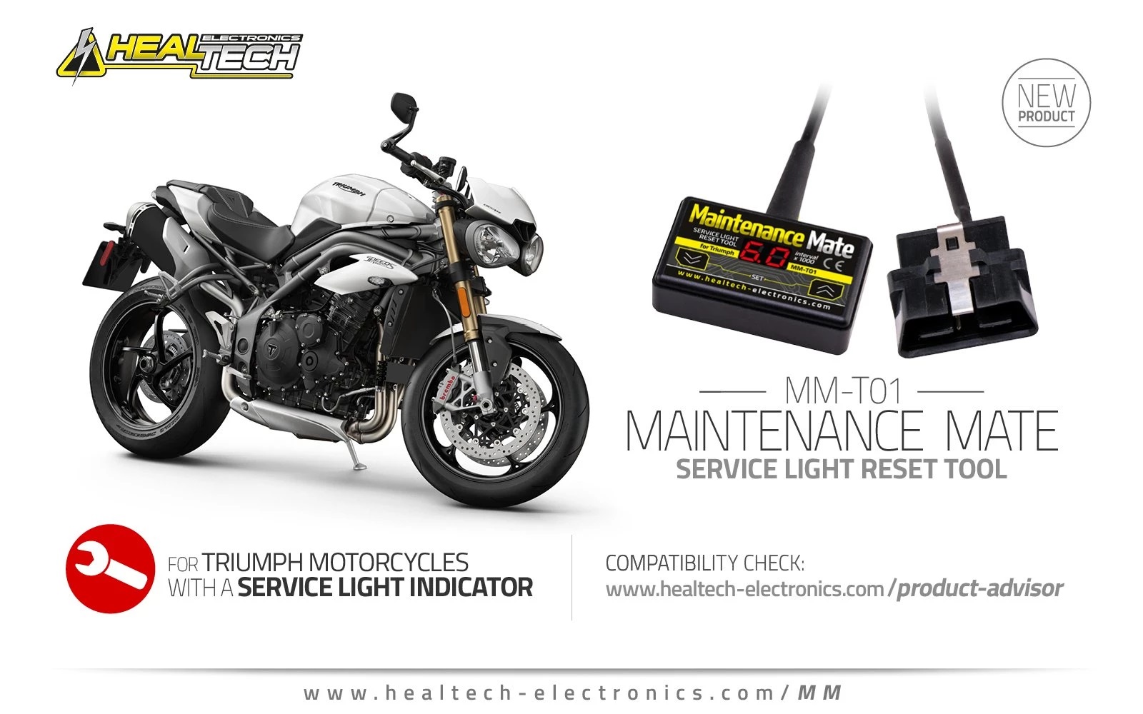 Healtech mantenience mate per TRIUMPH SPEED TRIPLE 1050 /R 2011-2017
