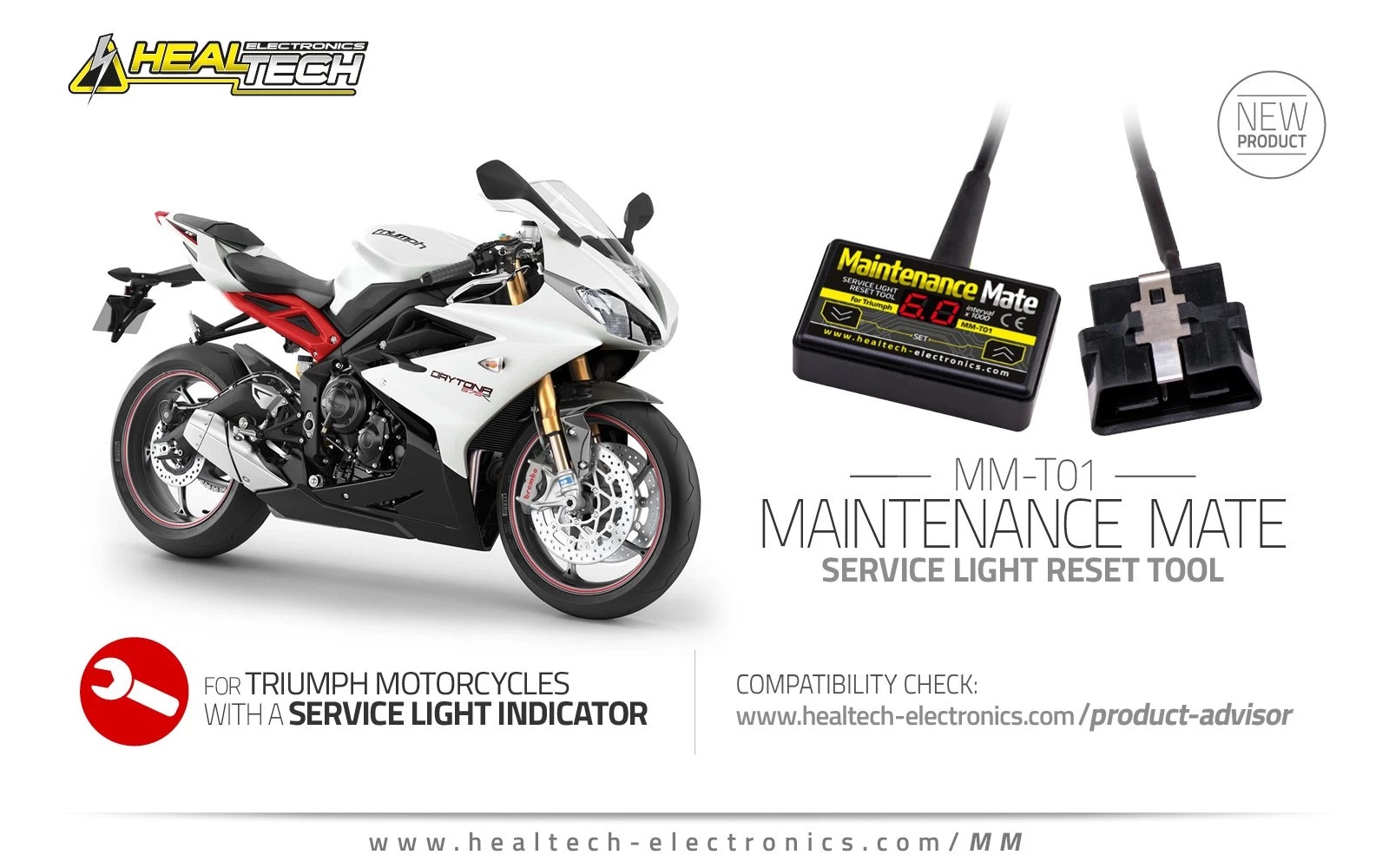 Healtech mantenience mate per TRIUMPH DAYTONA 675 /R 2006-2016
