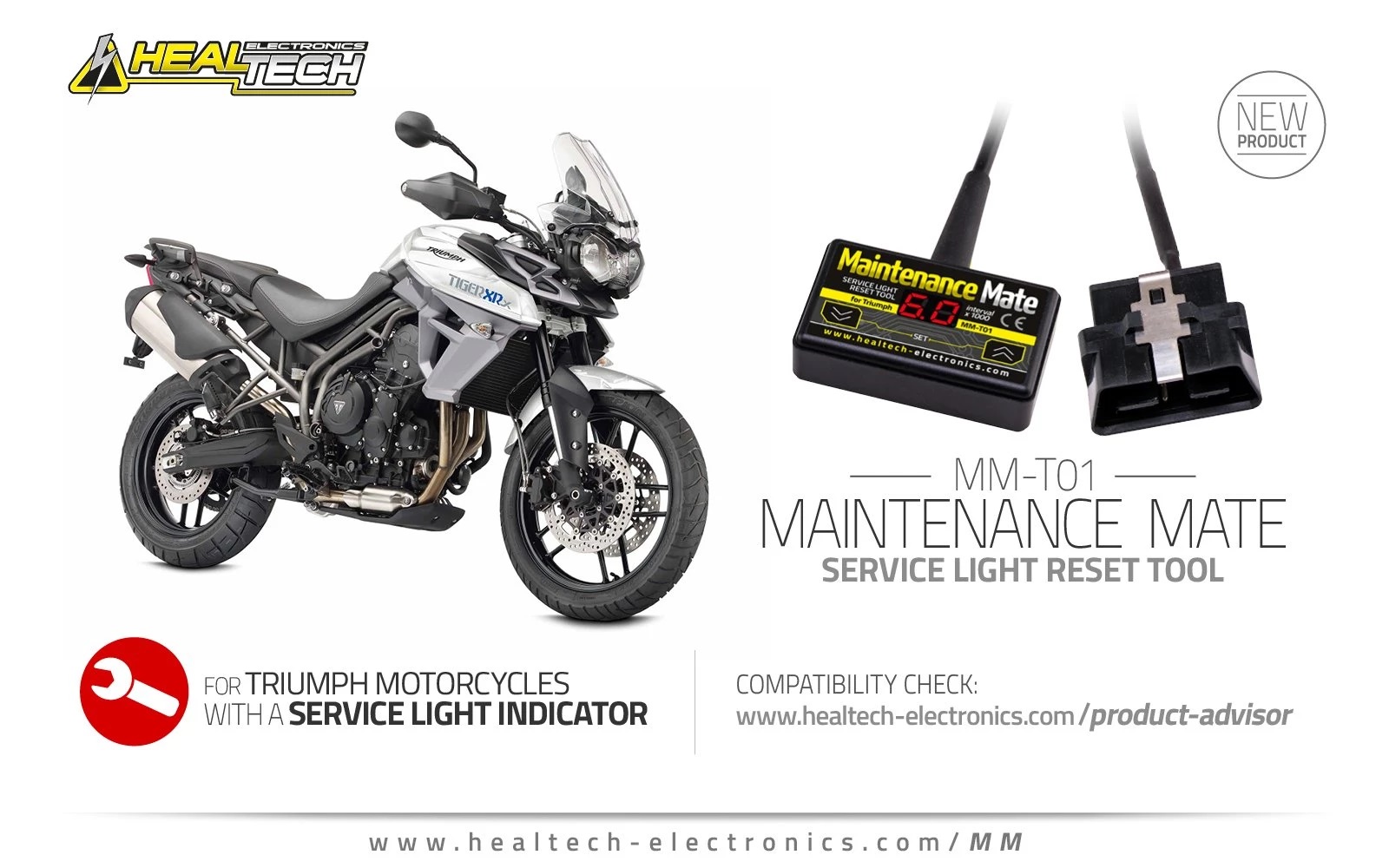 Healtech mantenience mate per TRIUMPH TIGER 800 /XC 2010-2014