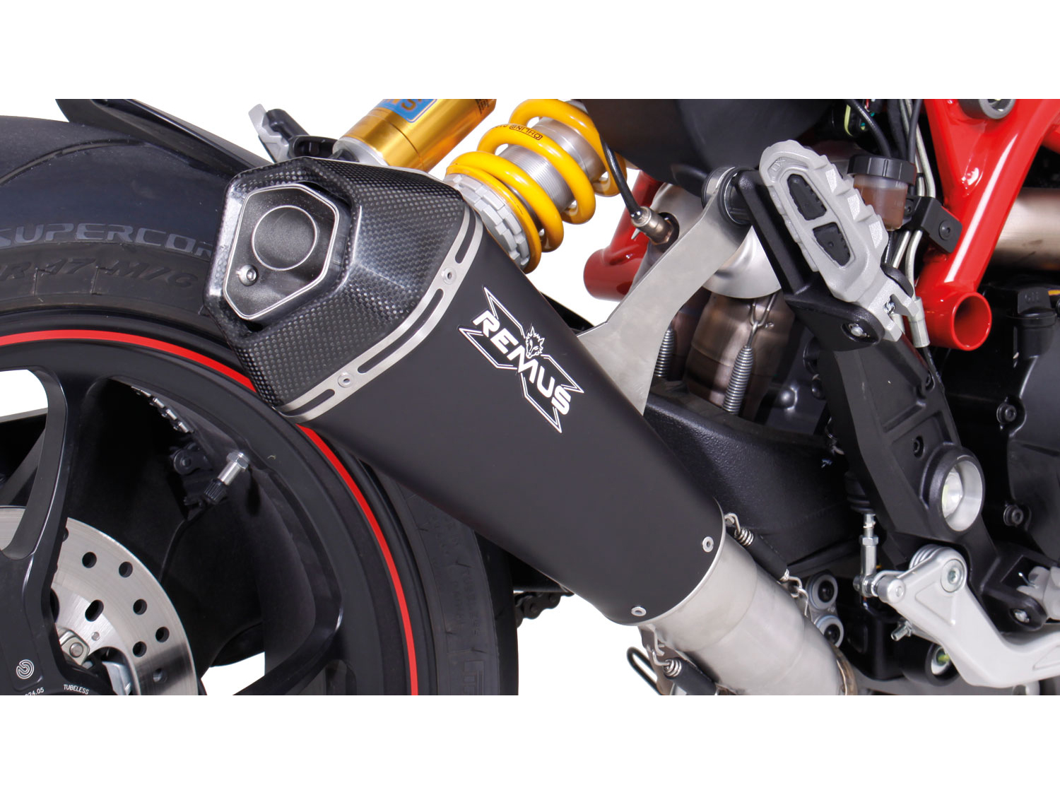 Silenziatore Remus Hypercone acciaio nero racing per DUCATI HYPERMOTARD 939 /SP 2016-2018