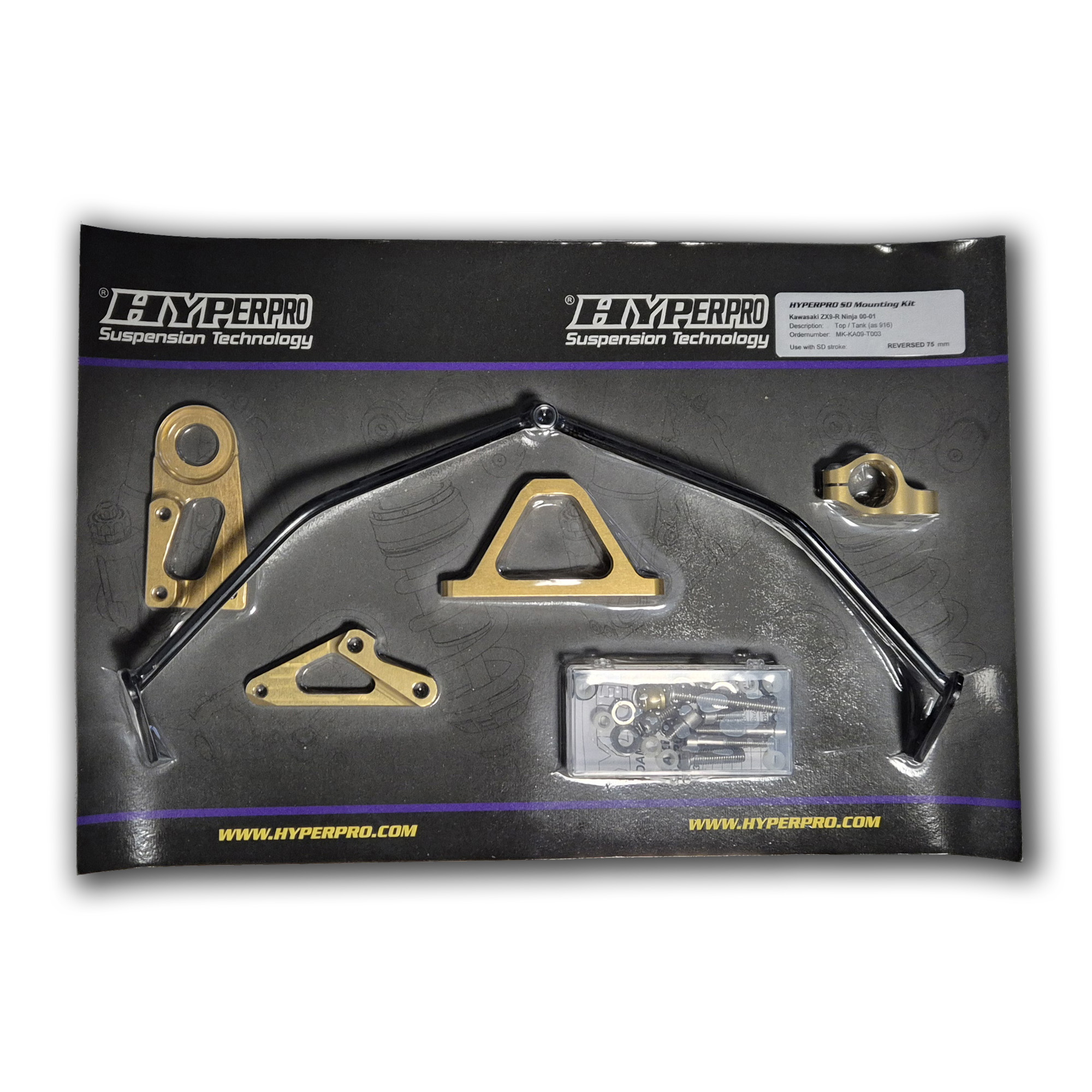 Kit attacchi ammortizzatore di sterzo Hyperpro per KAWASAKI ZX-9R 2000-2001