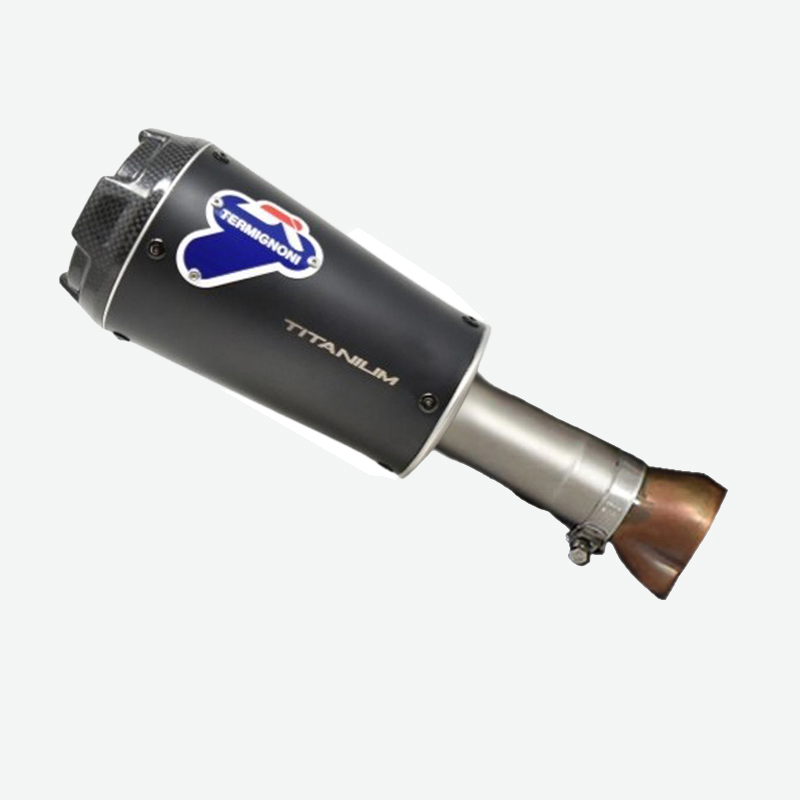 Kit Silenziatore Termignoni GP2R Racing in Titanio Nero con fondello in Carbonio e raccordo incluso per BMW S 1000 RR 2019-2024