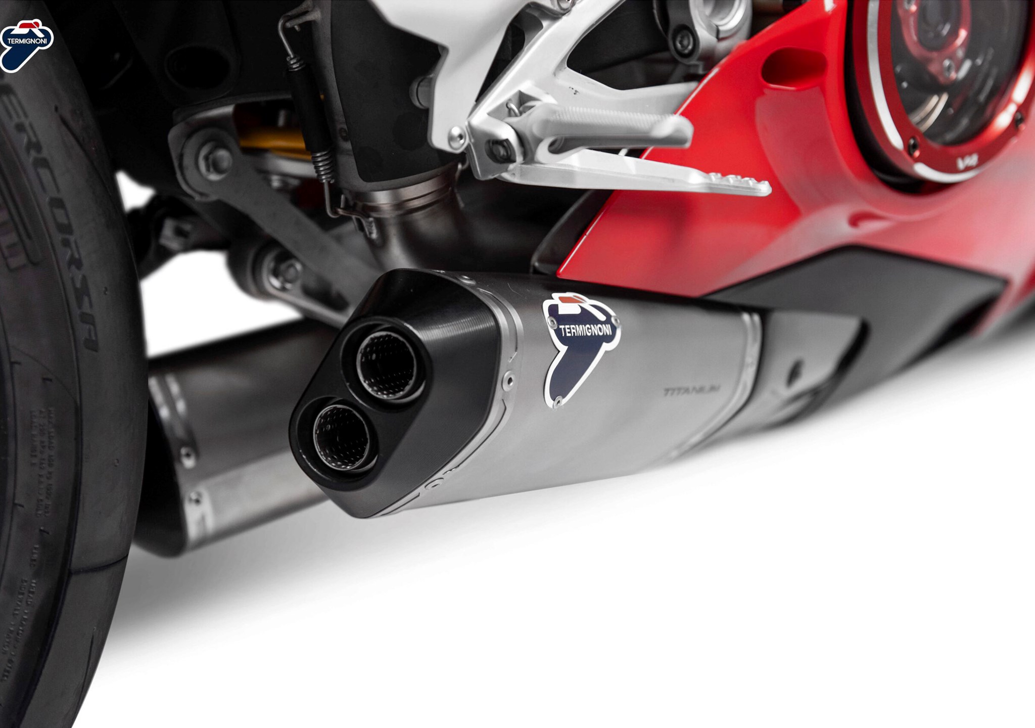 Scarico Completo Termignoni Racing in Acciaio Inox con Terminale in Titanio per DUCATI PANIGALE V4/S 2018-2024