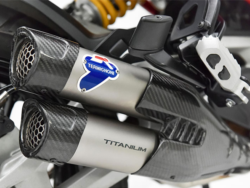 Silenziatore Termingnoni Omologato in Acciaio Inox con fodero in Titanio per DUCATI MULTISTRADA V4 2021-2023