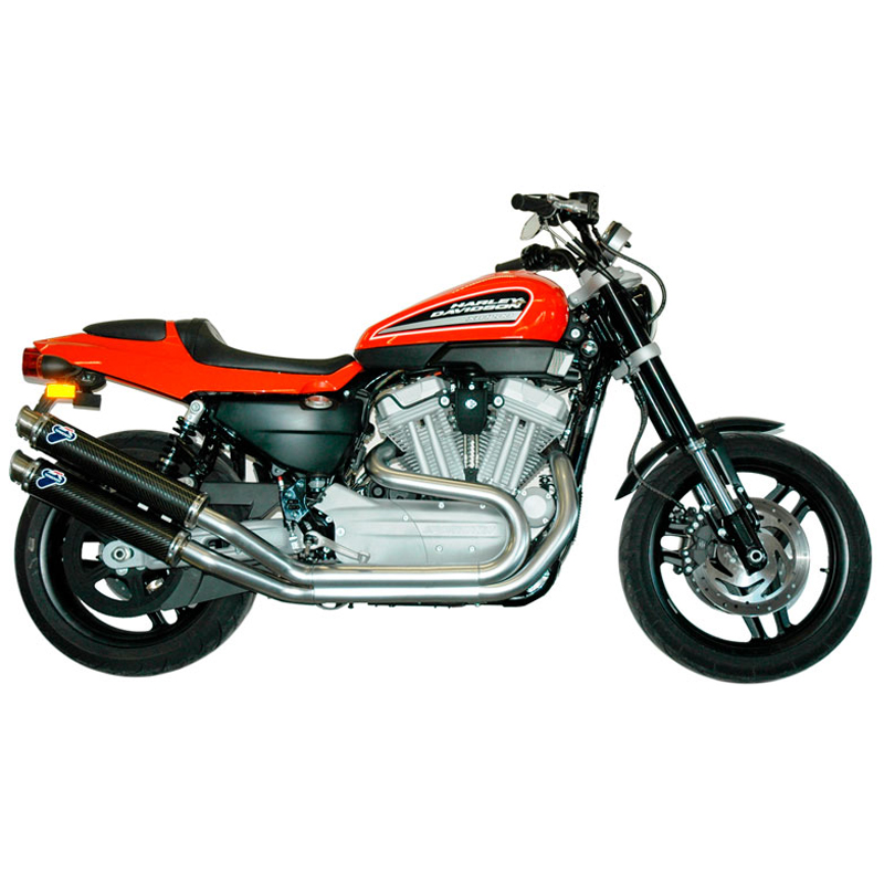 Silenziatori Termignoni Ovali Omologati in Carbonio per HARLEY DAVIDSON XR 1200 R 2008-2012