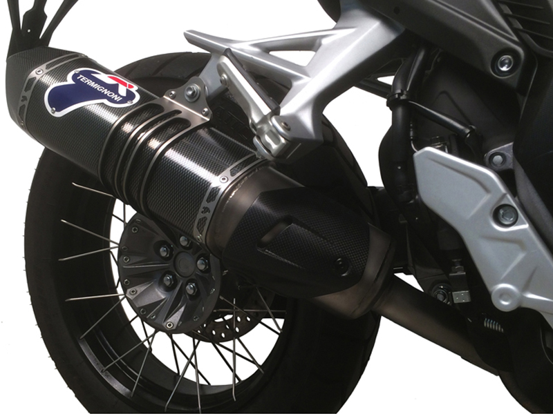 Silenziatore Termignoni Relevance Racing in Acciaio Inox Con Fodero in Poppy HONDA VRF 1200 X CROSSTOURER 2013-2018 