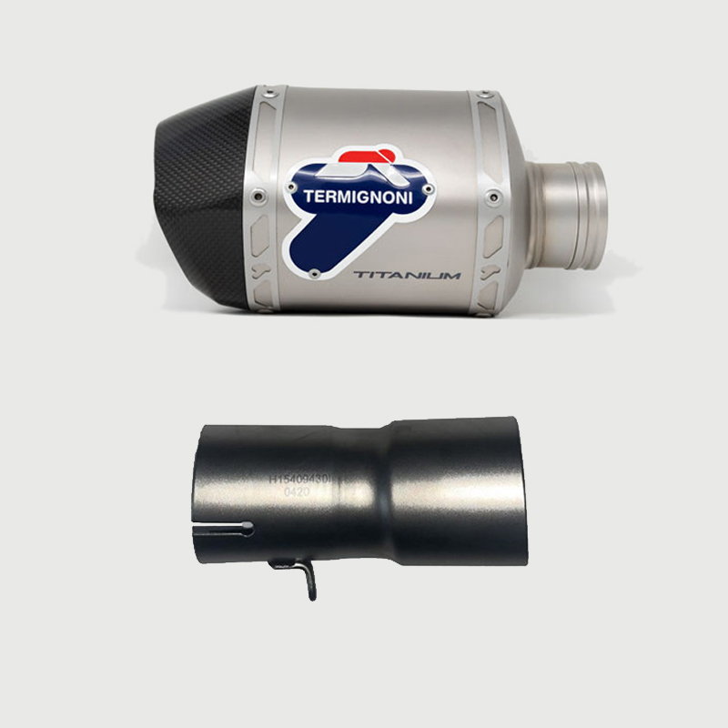 Kit Silenziatore Termignoni Relevance D70 Racing in Titanio con fondello in Carbonio e tubo di raccordo incluso per HONDA CB 1000 R 2018-2020