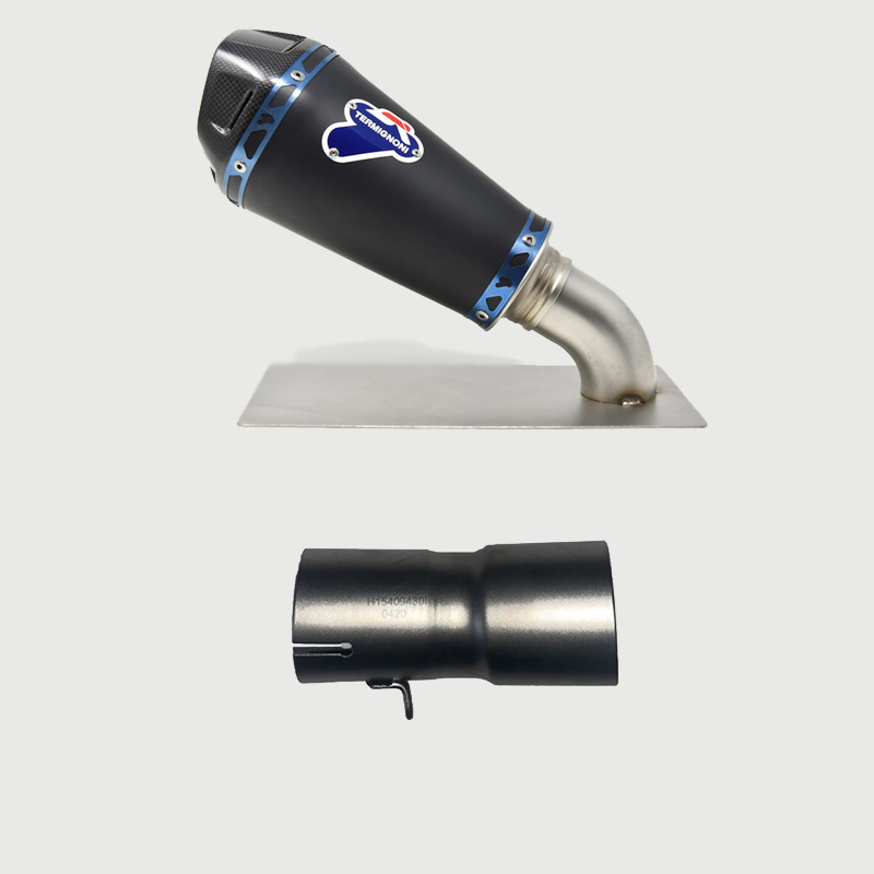 Kit Silenziatore Termignoni HEB Racing in Titanio Nero con fondello in Carbonio e tubo di raccordo incluso per HONDA CB 1000 R 2018-2020