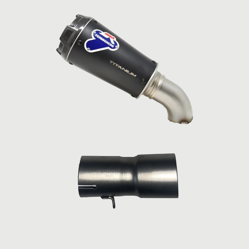 Kit Silenziatore Termignoni GP2R Racing in Titanio Nero con fondello in Carbonio e tubo di raccordo incluso per HONDA CB 1000 R 2018-2020