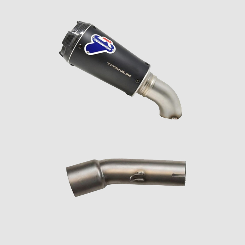 Kit Silenziatore Termignoni GP2R Racing in Titanio Nero con fondello in carbonio e tubo di raccordo incluso per HONDA CB 500 F/X 2019-2022