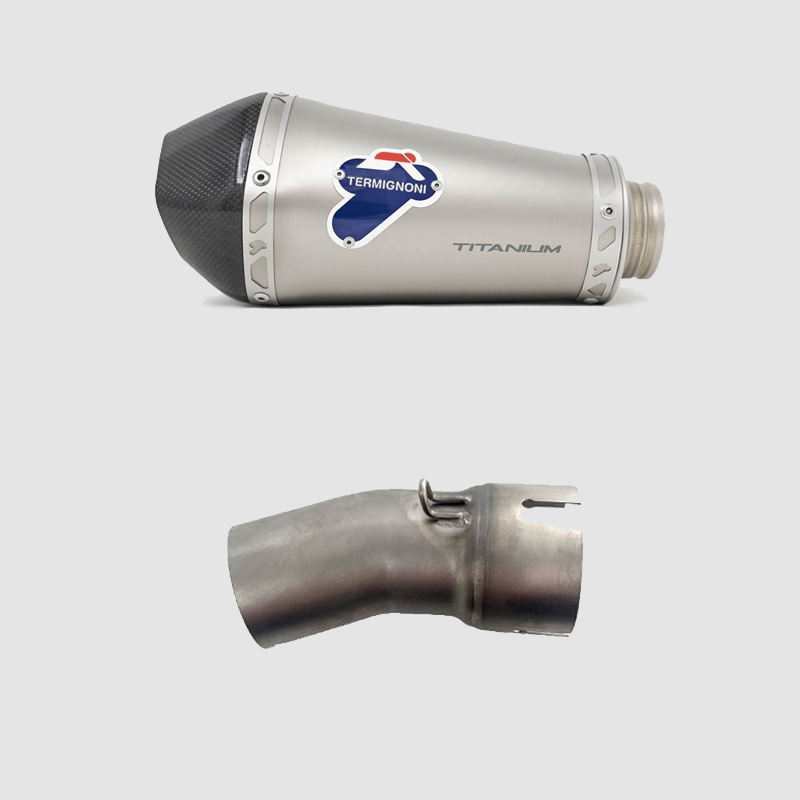 Kit Silenziatore Termignoni Racing in Titanio con fondello in carbonio e tubo di raccordo per HONDA CBR 1000 RR 2017-2019