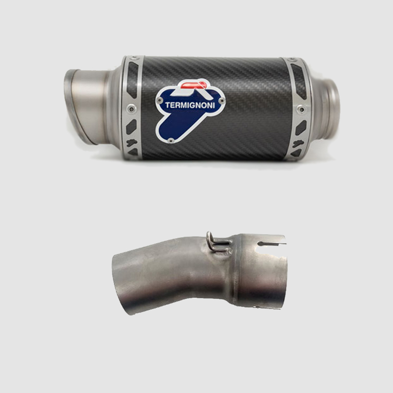 Kit Silenziatore Termignoni Gp Classic Racing in Carbonio con fondello in Acciaio Inox e tubo di raccordo per HONDA CBR 1000 RR 2017-2019
