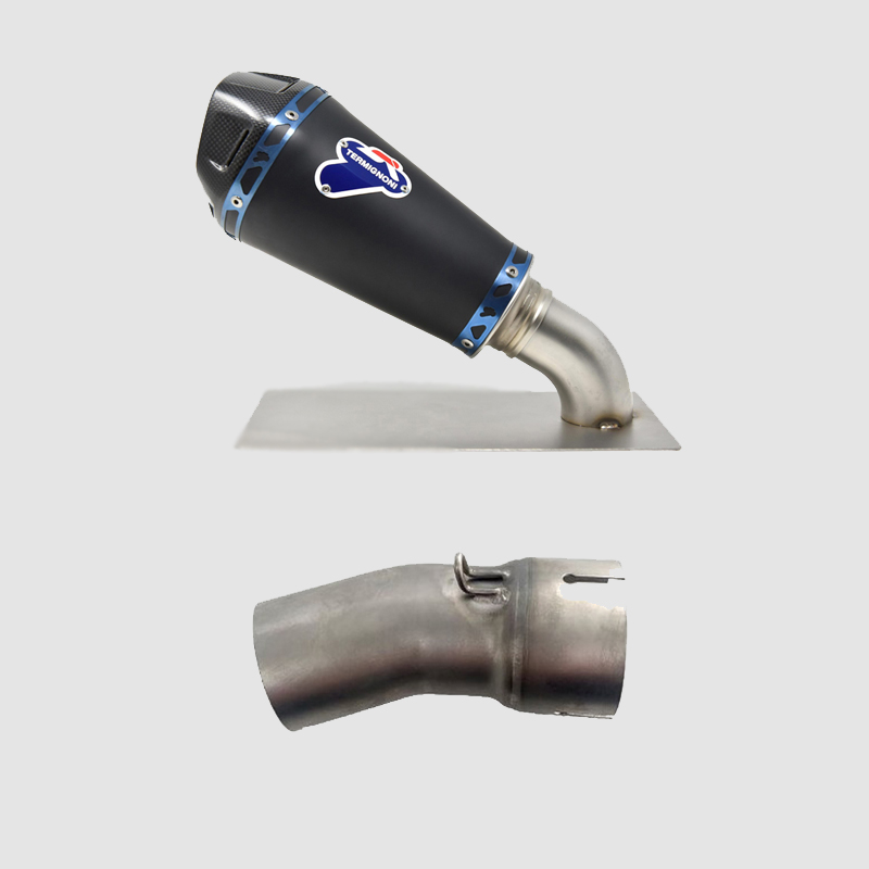 Kit Silenziatore Termignoni HEB Nero Racing in Titanio con fondello in Carbonio e tubo di raccordo per HONDA CBR 1000 RR 2017-2019
