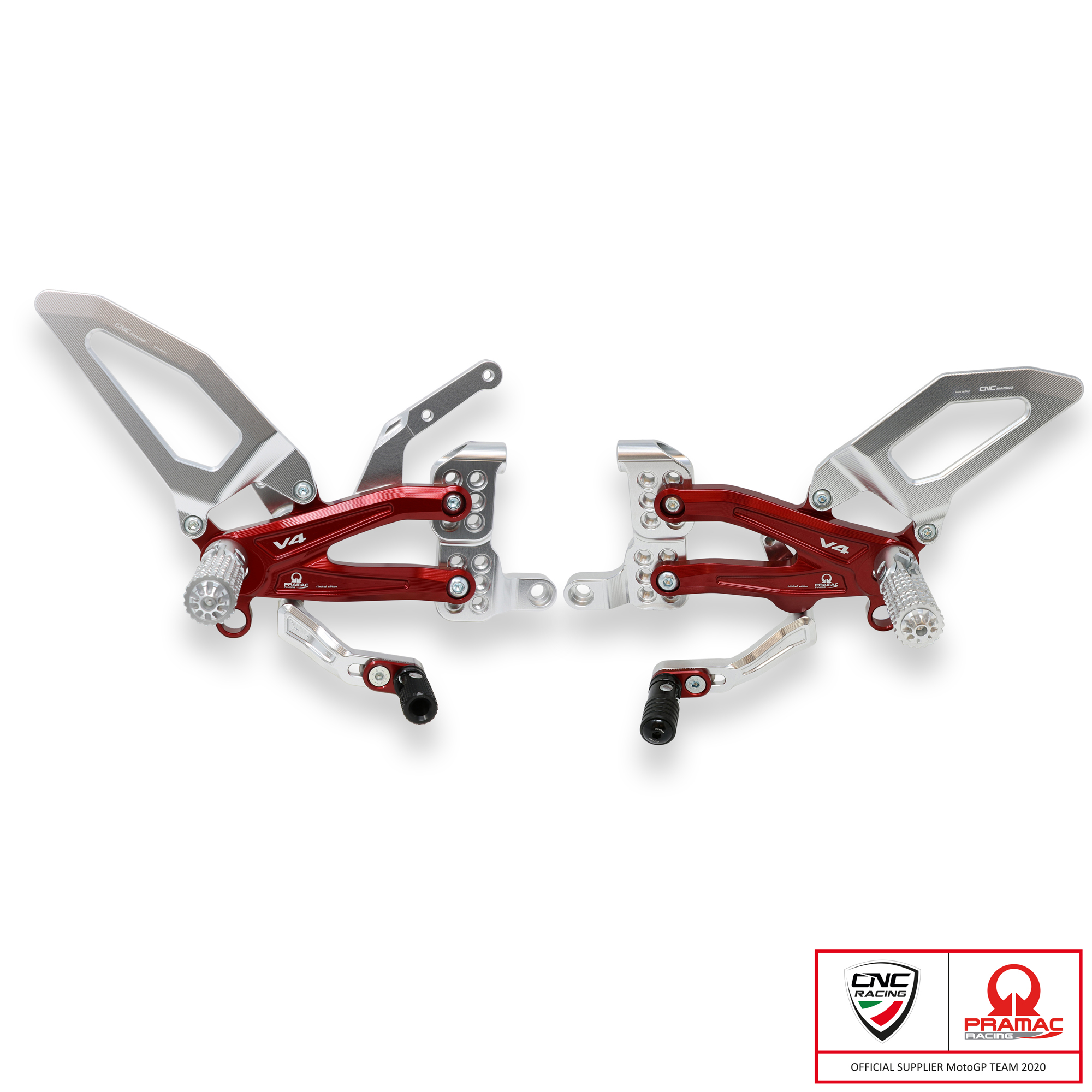 Pedane regolabili Pramac Racing Limited Edition per DUCATI STREETFIGHTER V4 /S 2020-2023