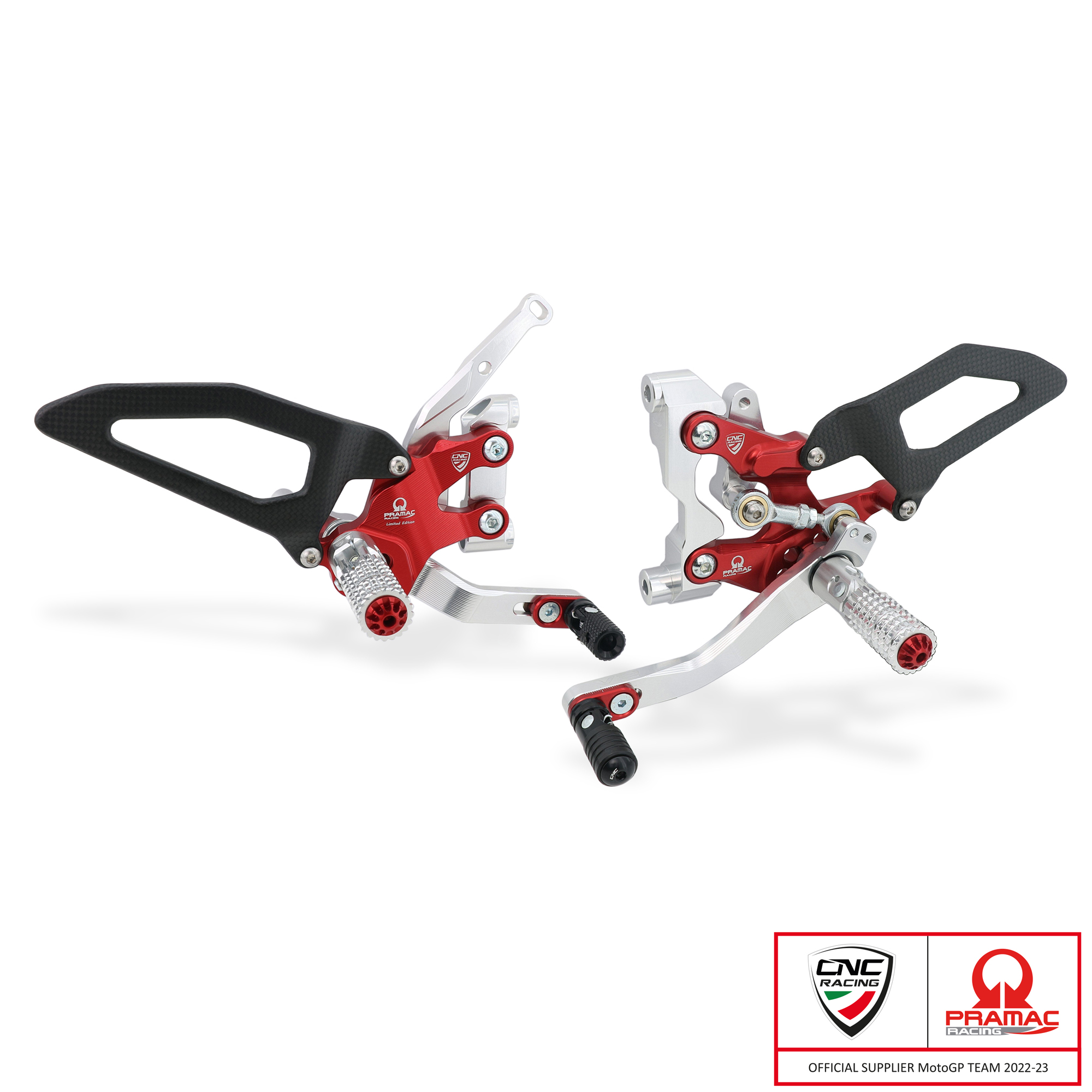 Pedane regolabili Pramac Racing Limited Edition per DUCATI STREETFIGHTER V2 2022-2024