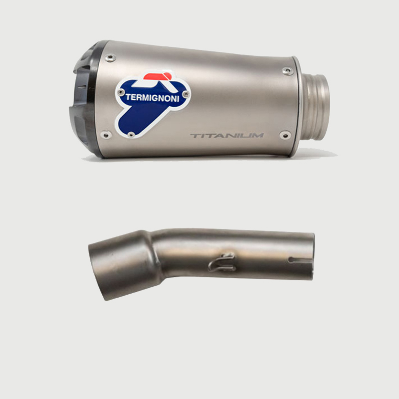 Kit Silenziatore Termignoni GP2R-RHT Racing in Titanio con fondello in Alluminio e tubo di raccordo incluso per KAWASAKI NINJA 400 2018-2020