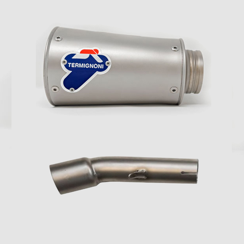 Kit Silenziatore Termignoni GP2R-R Racing in Acciaio Inox con fondello in Acciaio Inox e tubo di raccordo incluso per KAWASAKI NINJA 400 2018-2020