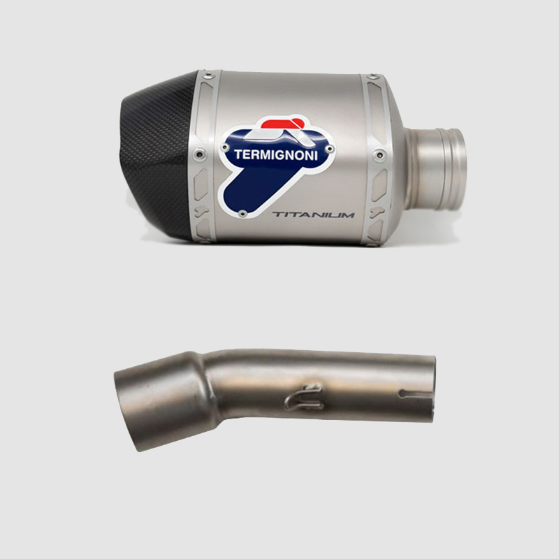 Kit Silenziatore Termignoni Relevance D70 Racing in Titanio con fondello in Carbonio e tubo di raccordo incluso per KAWASAKI NINJA 400 2018-2020