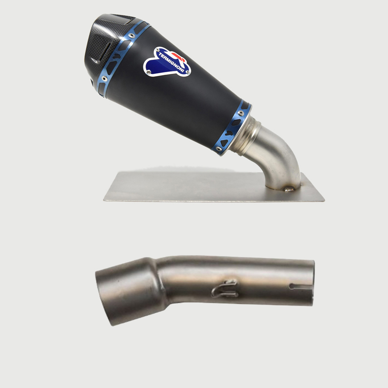 Kit Silenziatore Termignoni HEB Racing in Titanio Nero con fondello in Carbonio e tubo di raccordo incluso per KAWASAKI NINJA 400 2018-2020