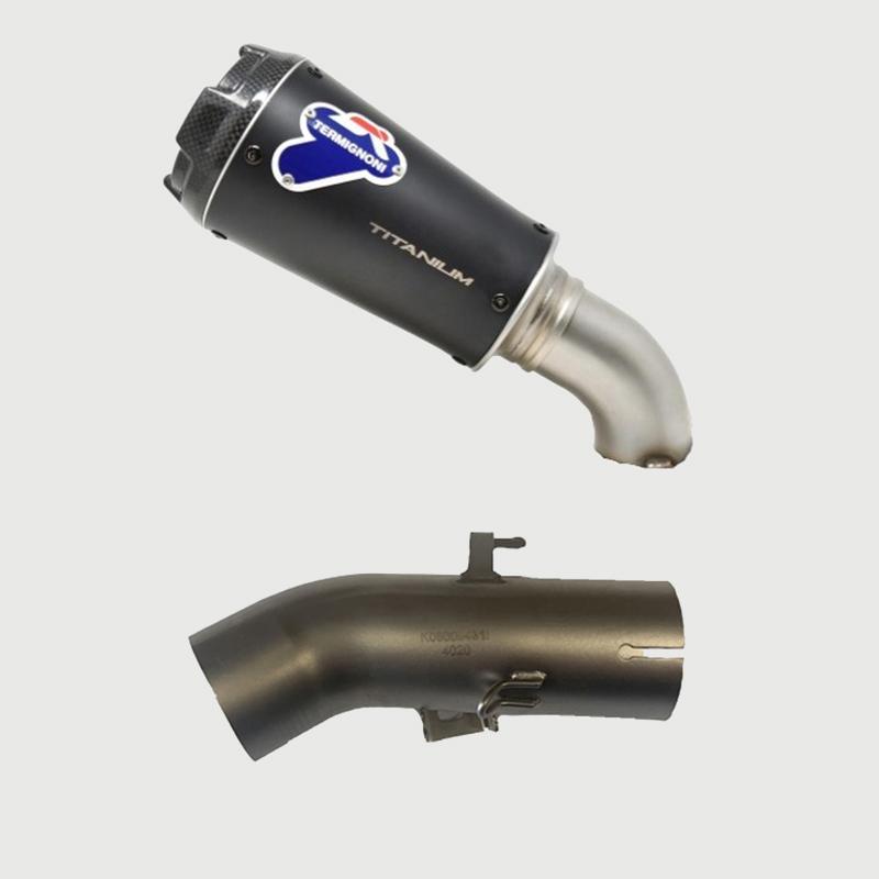 Kit Silenziatore Termignoni GP2R Racing in Titanio Nero con fondello in Carbonio e tubo di raccordo incluso per KAWASAKI Z 900 RS 2018-2020