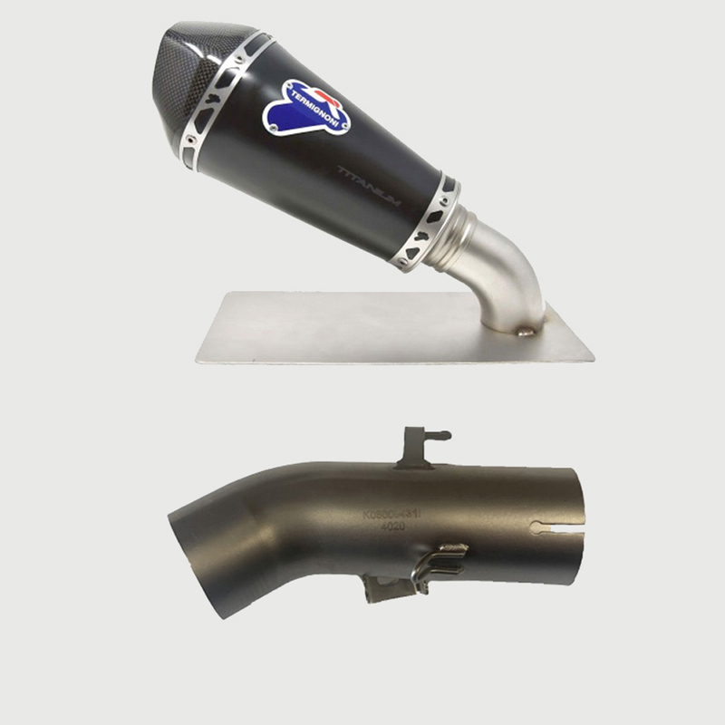 Kit Silenziatore Termignoni Relevance Conico Racing in Titanio Nero con fondello in Carbonio e tubo di raccordo incluso per KAWASAKI Z 900 RS 2018-2020