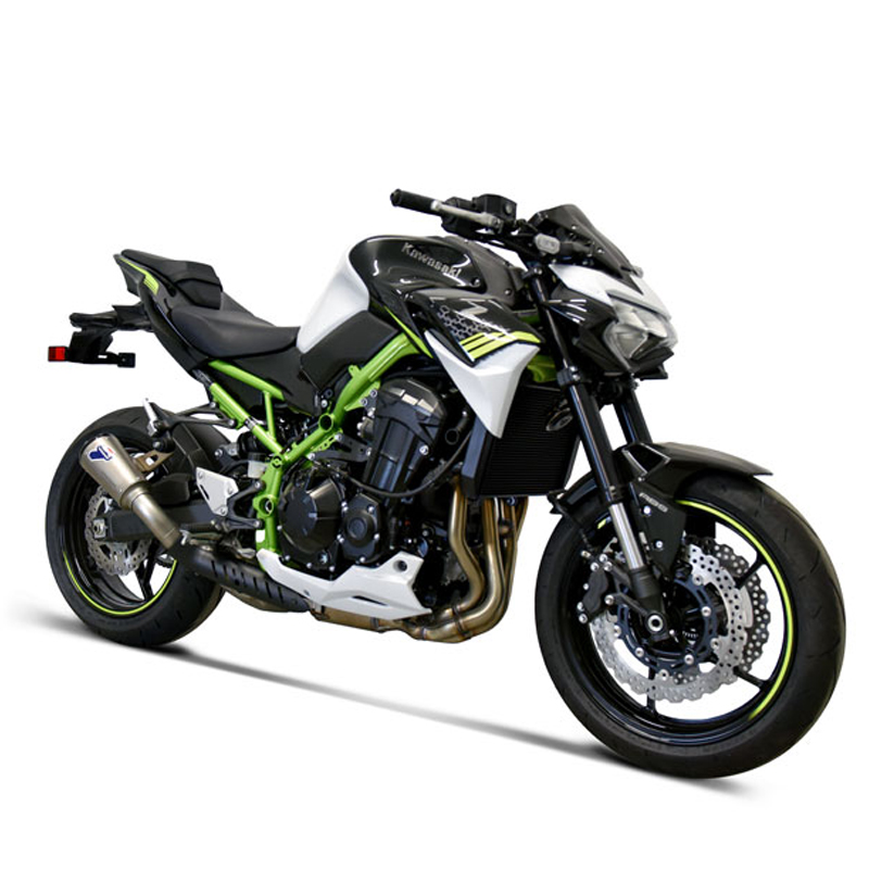 Kit Silenziatore Termignoni GP2R-RHT Racing in Titanio con fondello in Alluminio con tubo di Raccordo e Paracalore per KAWASAKI Z 900 2020-2022