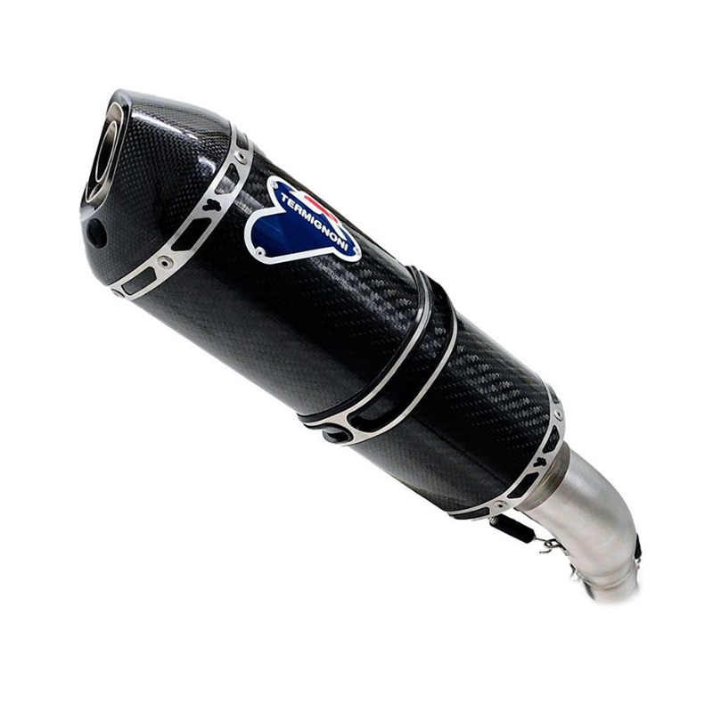 Silenziatore Termignoni Racing in Carbonio con tubo di raccordo per KAWASAKI ZX 4 RR 2024-2025