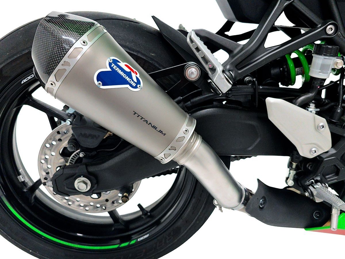 Silenziatore Termignoni Racing in Titanio con tubo di raccordo per KAWASAKI ZX 4 RR 2024-2025