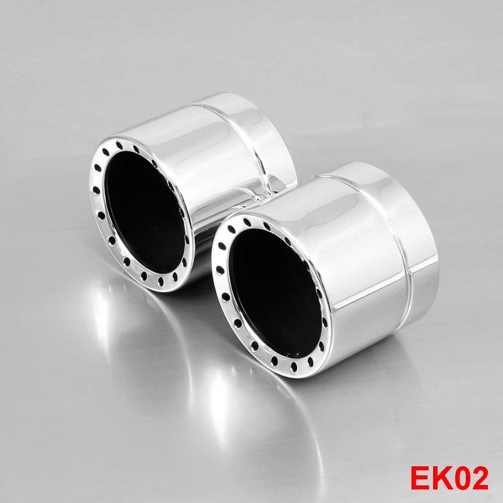 Coppia finali Remus Perforated acciaio cromato EK02