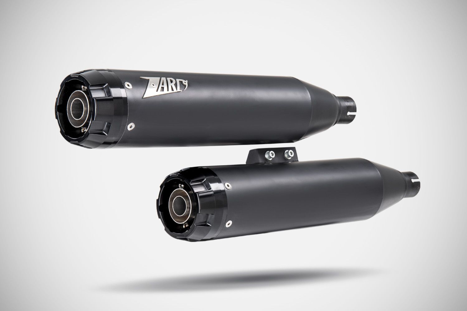 Slip-On Zard "SOVRAPPOSTI" Acciaio Inox Nero Racing Fondello alluminio per HARLEY DAVIDSON STREET BOB 2017-2024