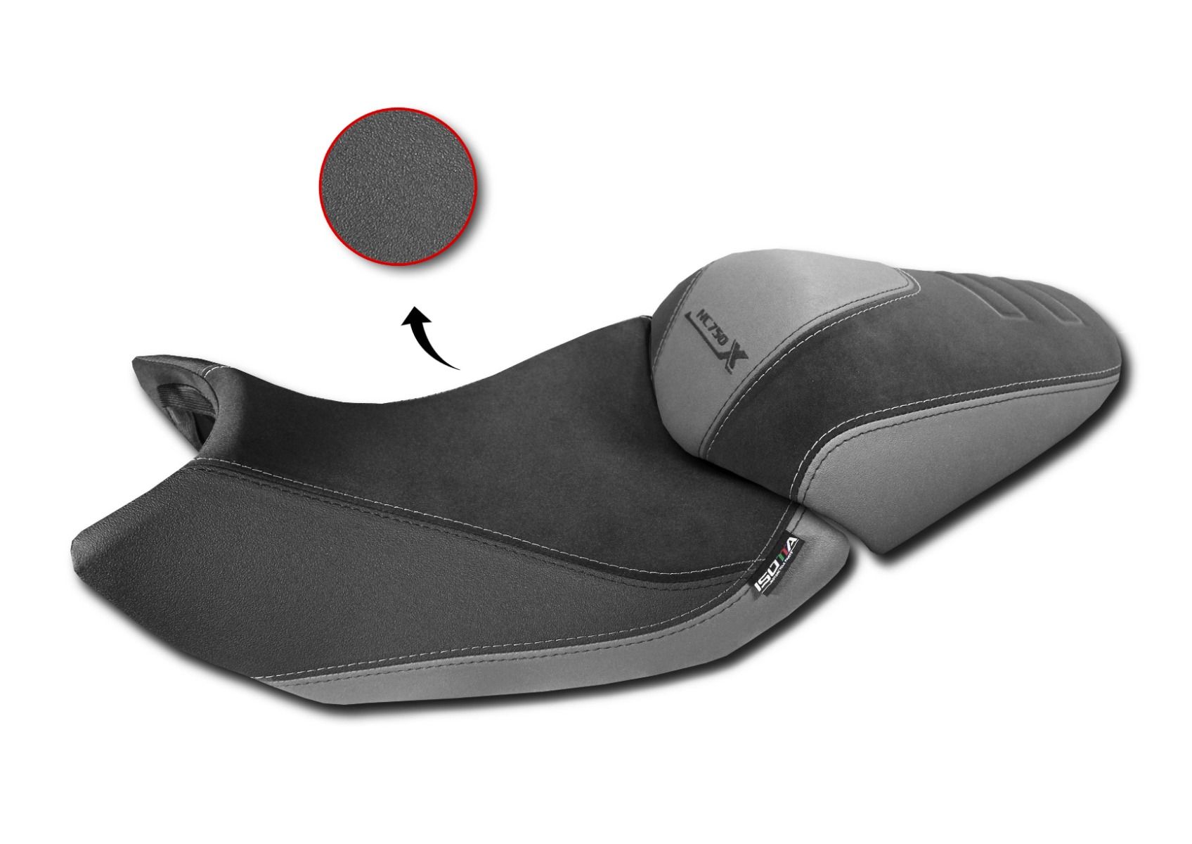 Sella anteriore Nera/Grigia Isotta per HONDA NC750 X 2021-2024