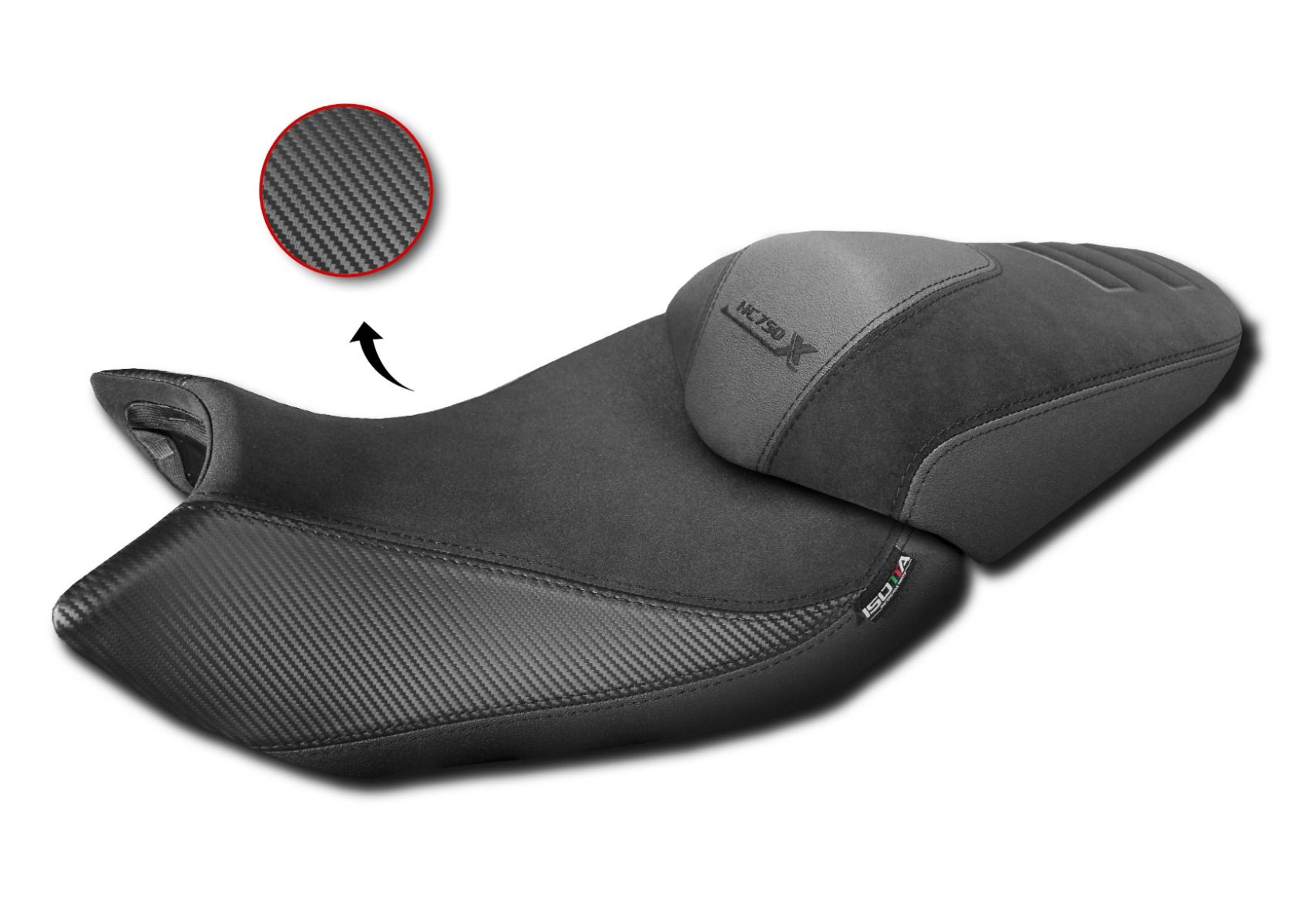 Sella anteriore Triple Black Isotta per HONDA NC750 X 2021-2024