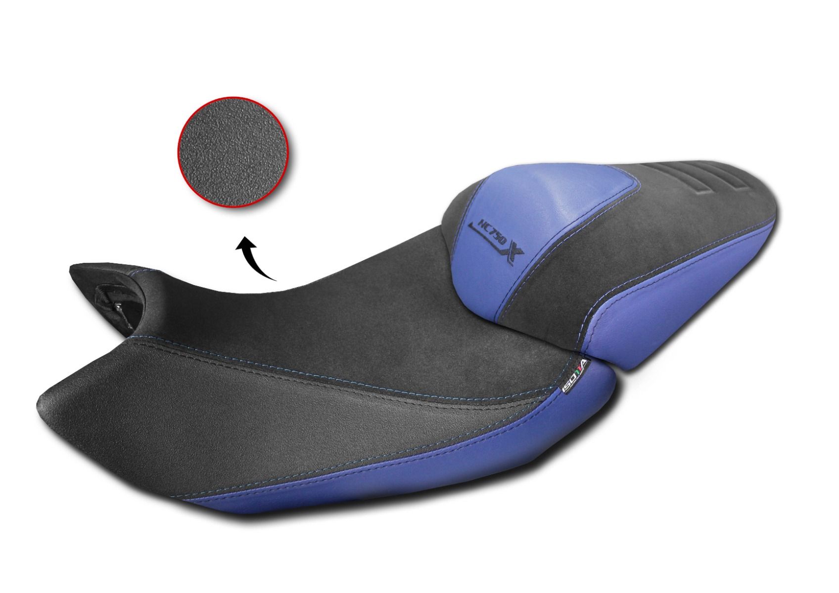 Sella passeggero Nera/Blu Isotta per HONDA NC750 X 2021-2024