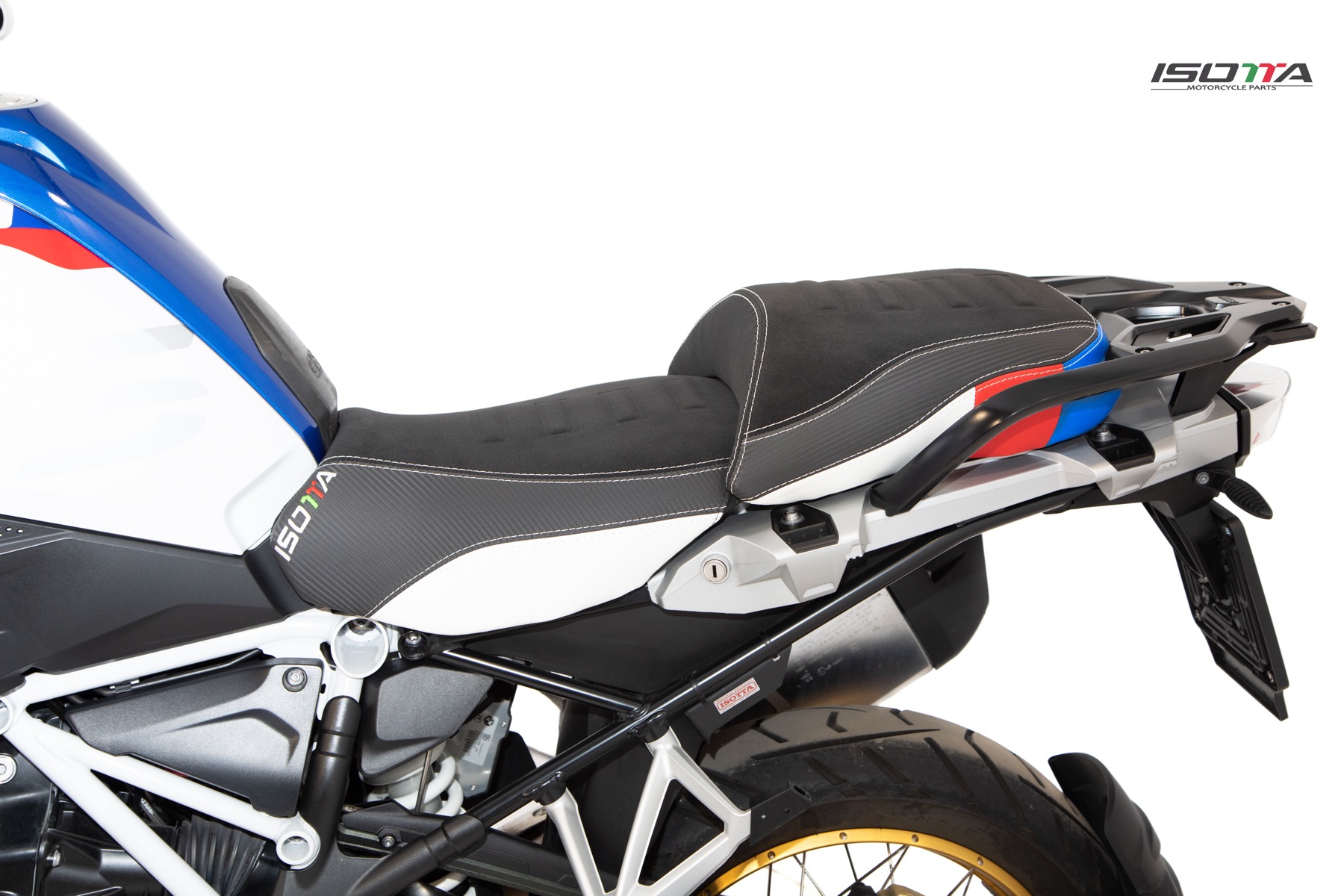 Sella anteriore Bianca/Rossa/Blu Isotta per BMW R 1200 GS 2013-2018
