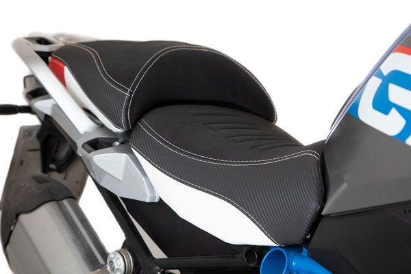 Sella anteriore con canale prostatico Bianca/Rossa/Blu Isotta per BMW R 1200 GS 2013-2018