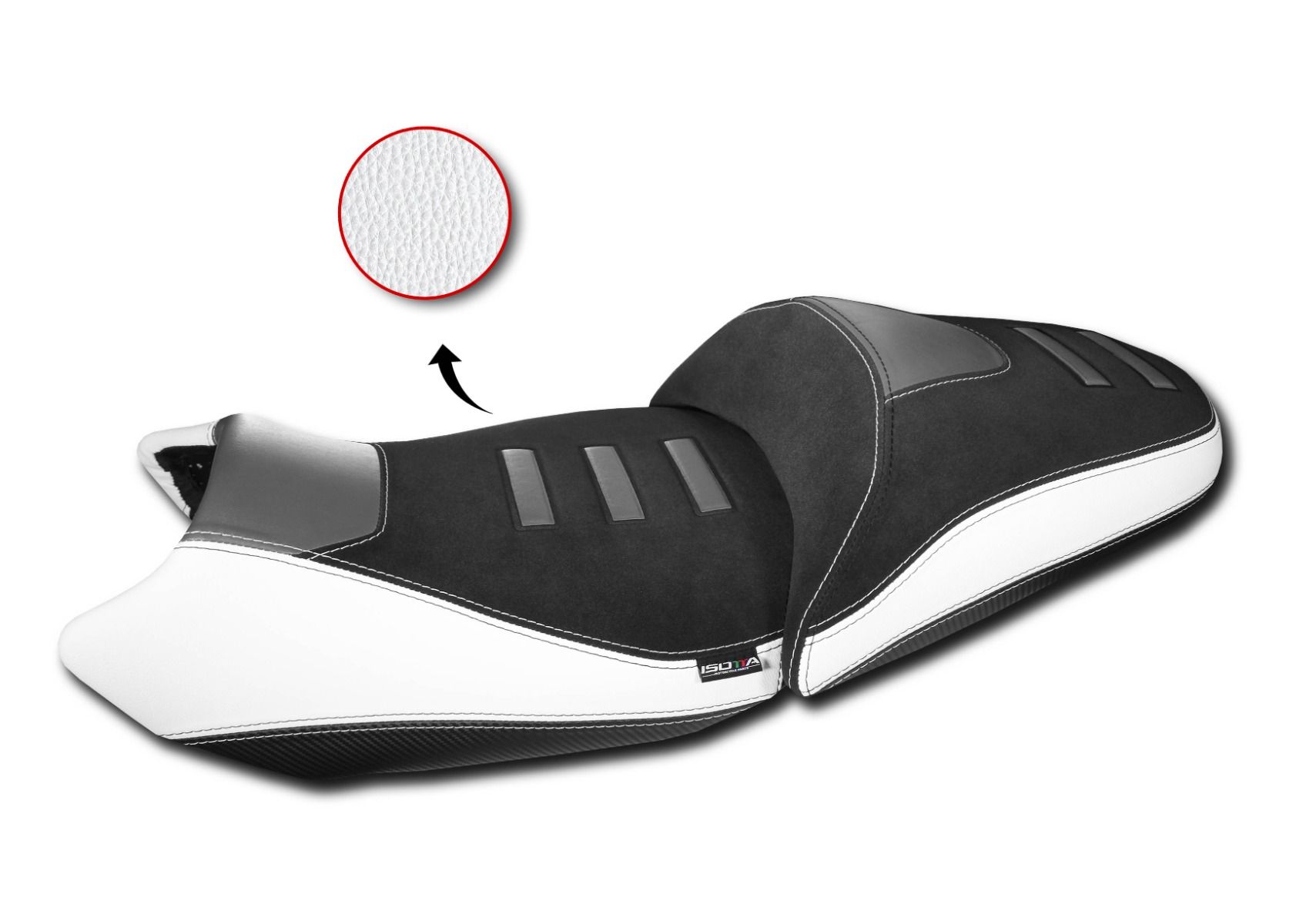 Sella passeggero Nera/Bianca Isotta per BMW R 1300 GS 2023-2025