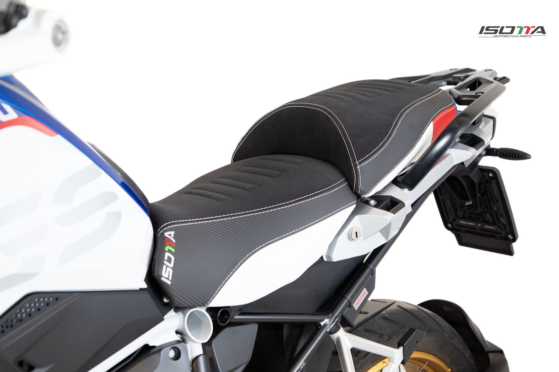 Sella passeggero Rally Bianca/Rossa/Blu Isotta per BMW R 1200 GS 2013-2018
